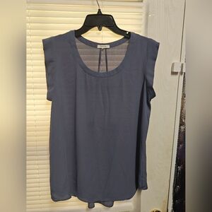 Pleione Women's Flutter Sleeve Blouse